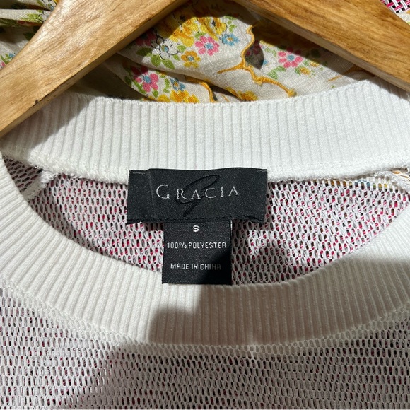 White mesh blouse - Picture 8 of 11